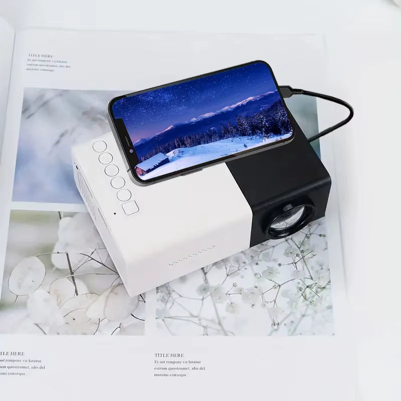 YG300 Built-In Speaker, Supports High-Definition 1080P, Handheld Mini Entertainment Portable Home LED Projector