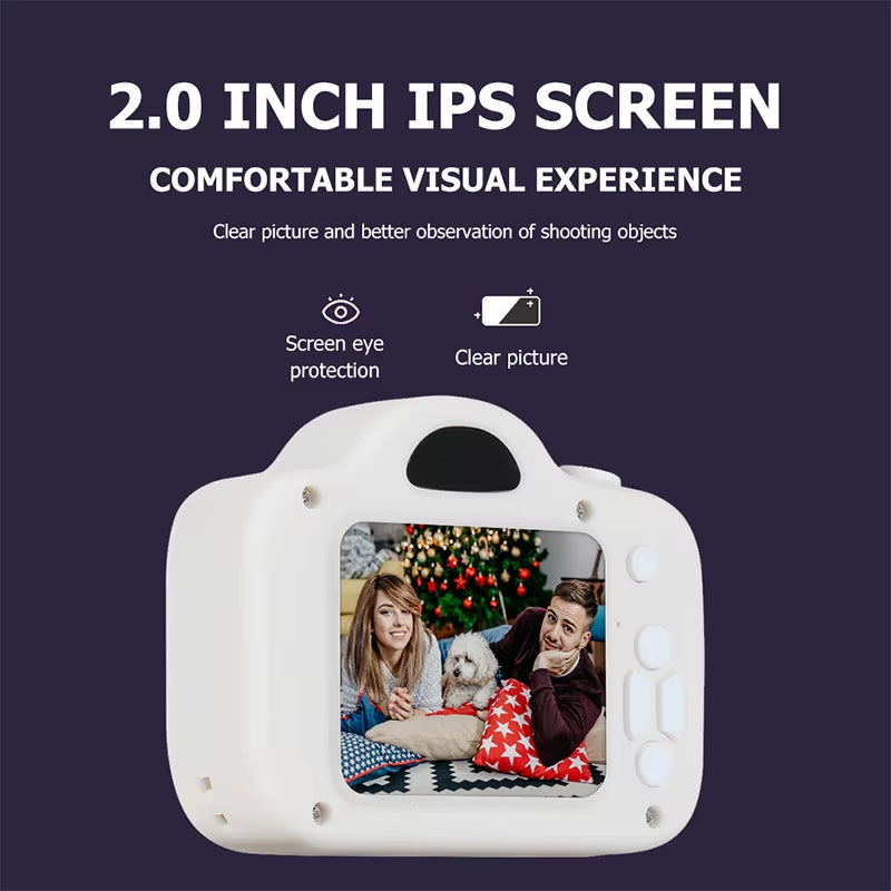 Kids Mini Digital Camera Toys 1080P HD Dual Camera Video Camera 2 Inch Color Display SLR Camera Children Birthday Gift Kids Toy