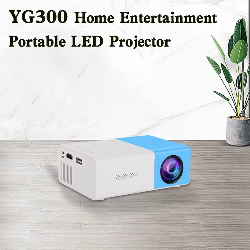 YG300 Built-In Speaker, Supports High-Definition 1080P, Handheld Mini Entertainment Portable Home LED Projector